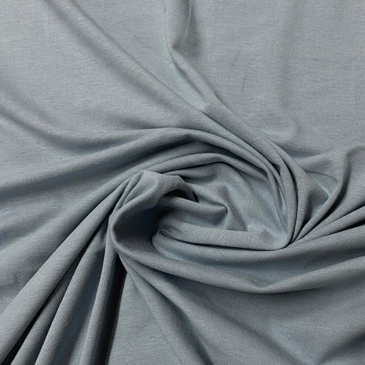 Dusty Steel Cotton/Spandex Jersey Fabric - 200 GSM - Nature's Fabrics