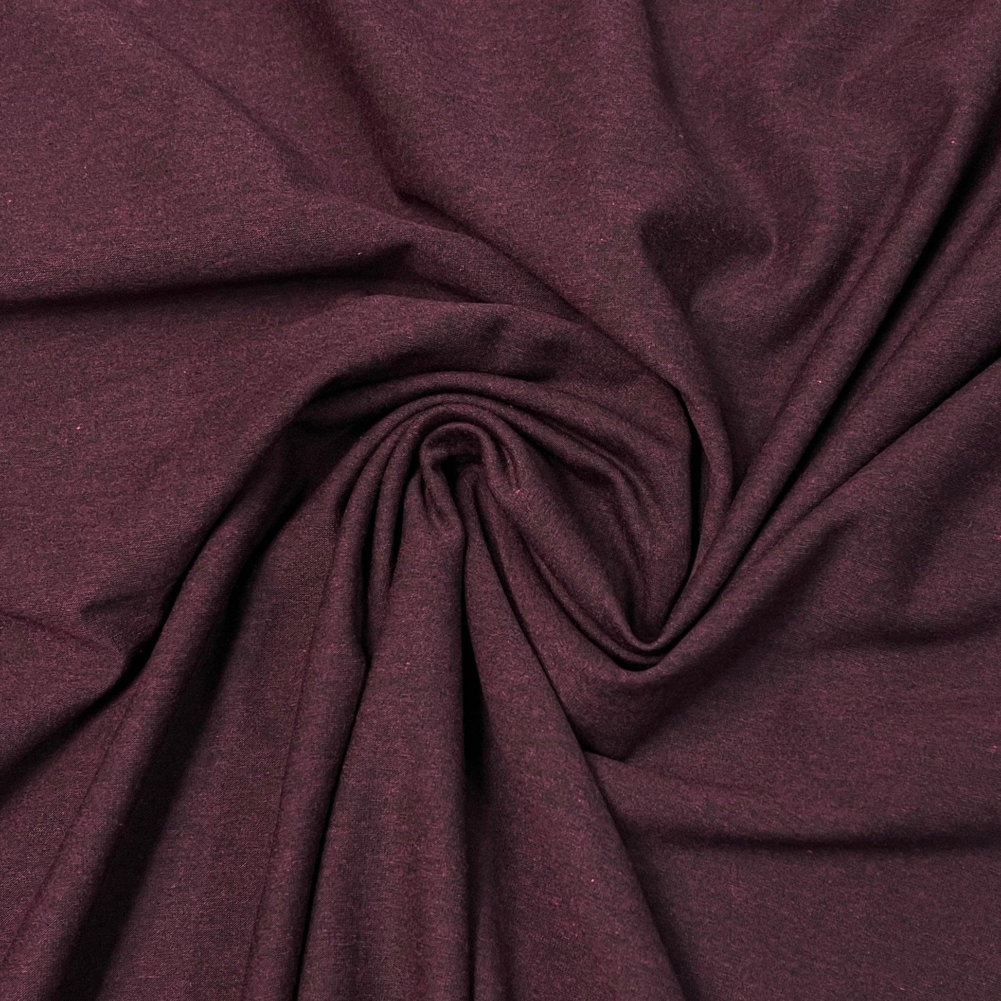 Eggplant Heather Rayon/Spandex Jersey Fabric - Nature's Fabrics