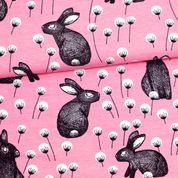 Elli on Light Pink Organic Cotton/Spandex Jersey Fabric - Nature's Fabrics