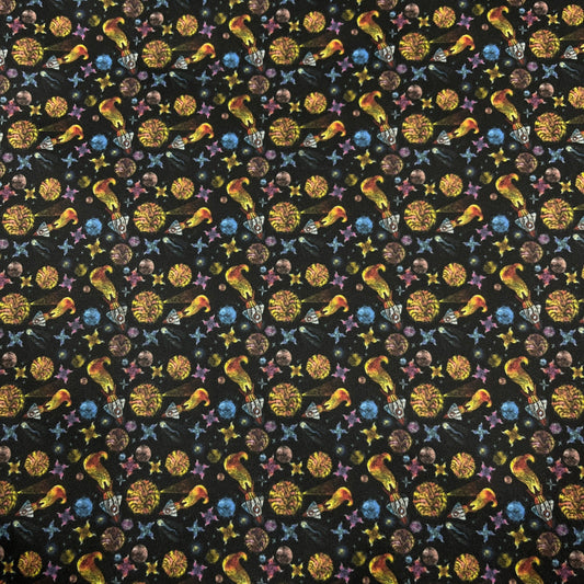 Embroidered Space 1 mil PUL Fabric - Made in the USA - Nature's Fabrics