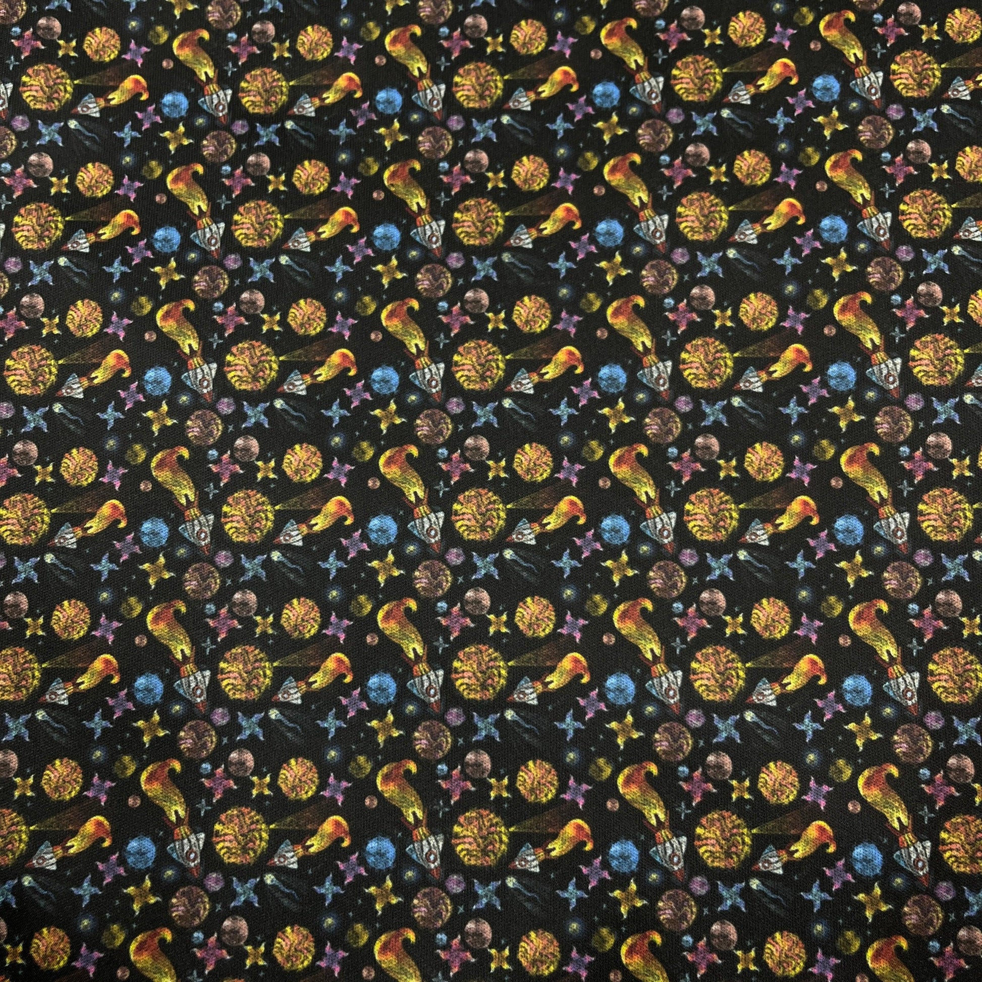 Embroidered Space 1 mil PUL Fabric - Made in the USA - Nature's Fabrics