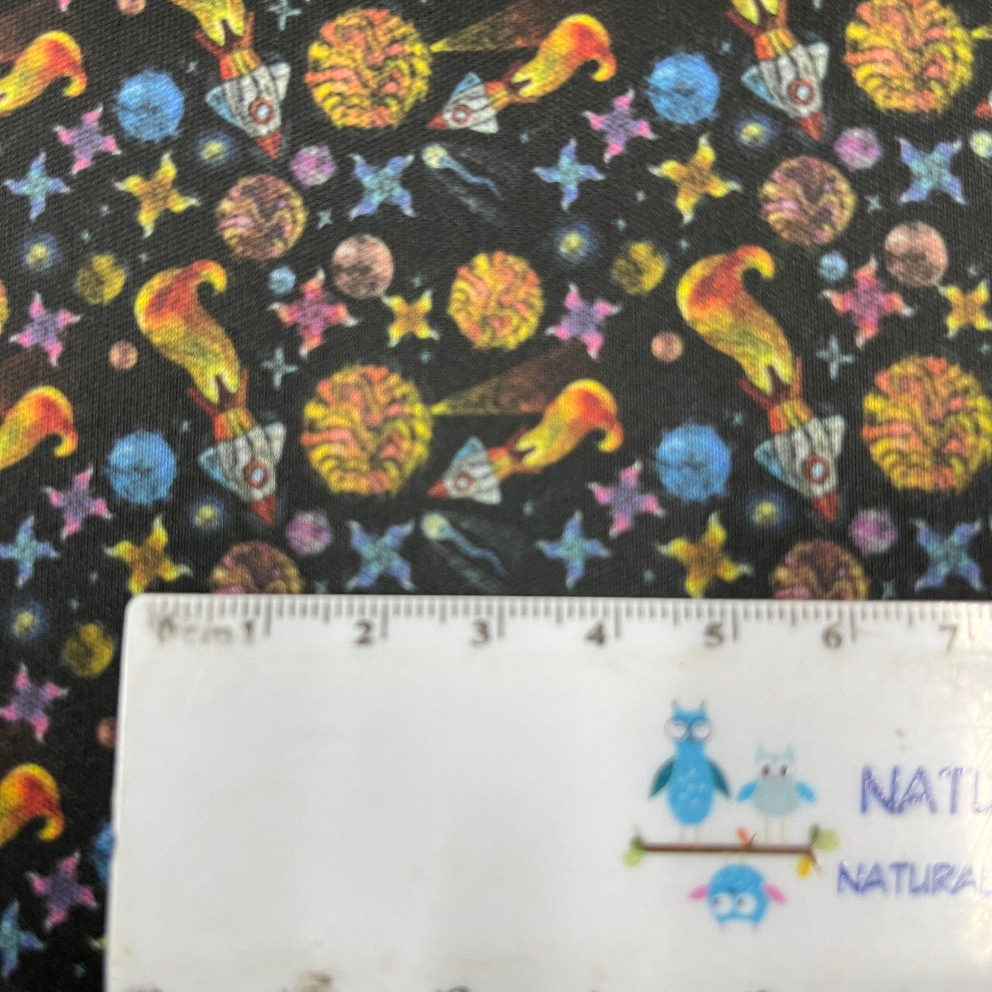 Embroidered Space 1 mil PUL Fabric - Made in the USA - Nature's Fabrics