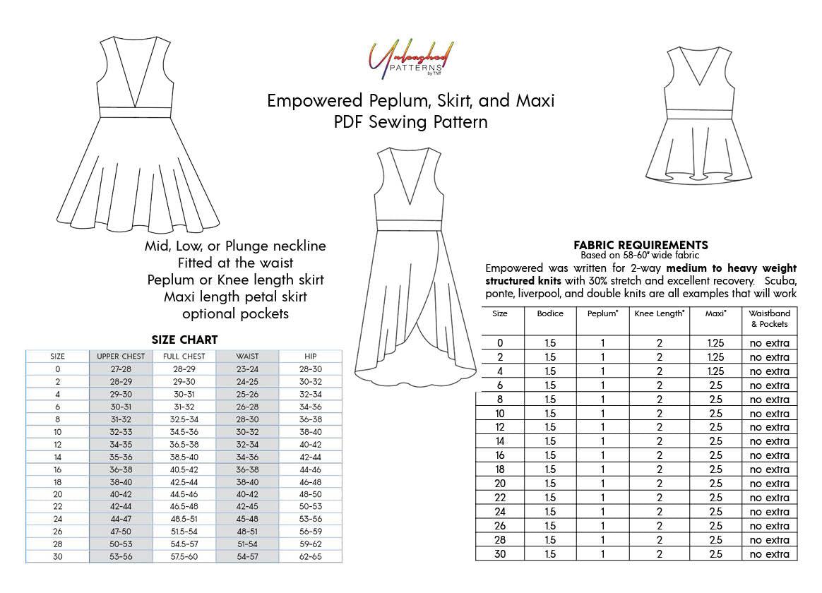 Empowered: Peplum, Skirt, and Maxi dress - Nature's Fabrics