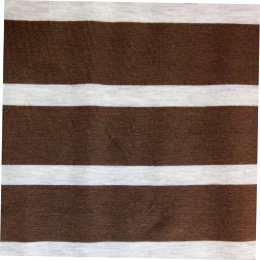 Espresso Stripe Bamboo/Spandex Jersey Fabric - Nature's Fabrics