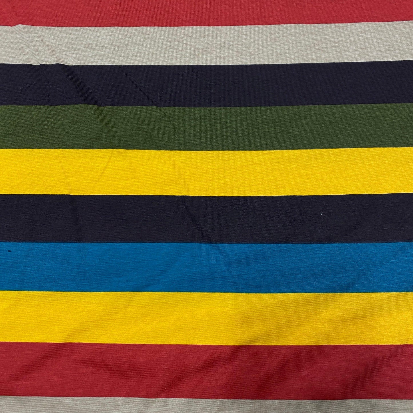 Fall 1 1/3" Stripes on Cotton Jersey Fabric - Nature's Fabrics