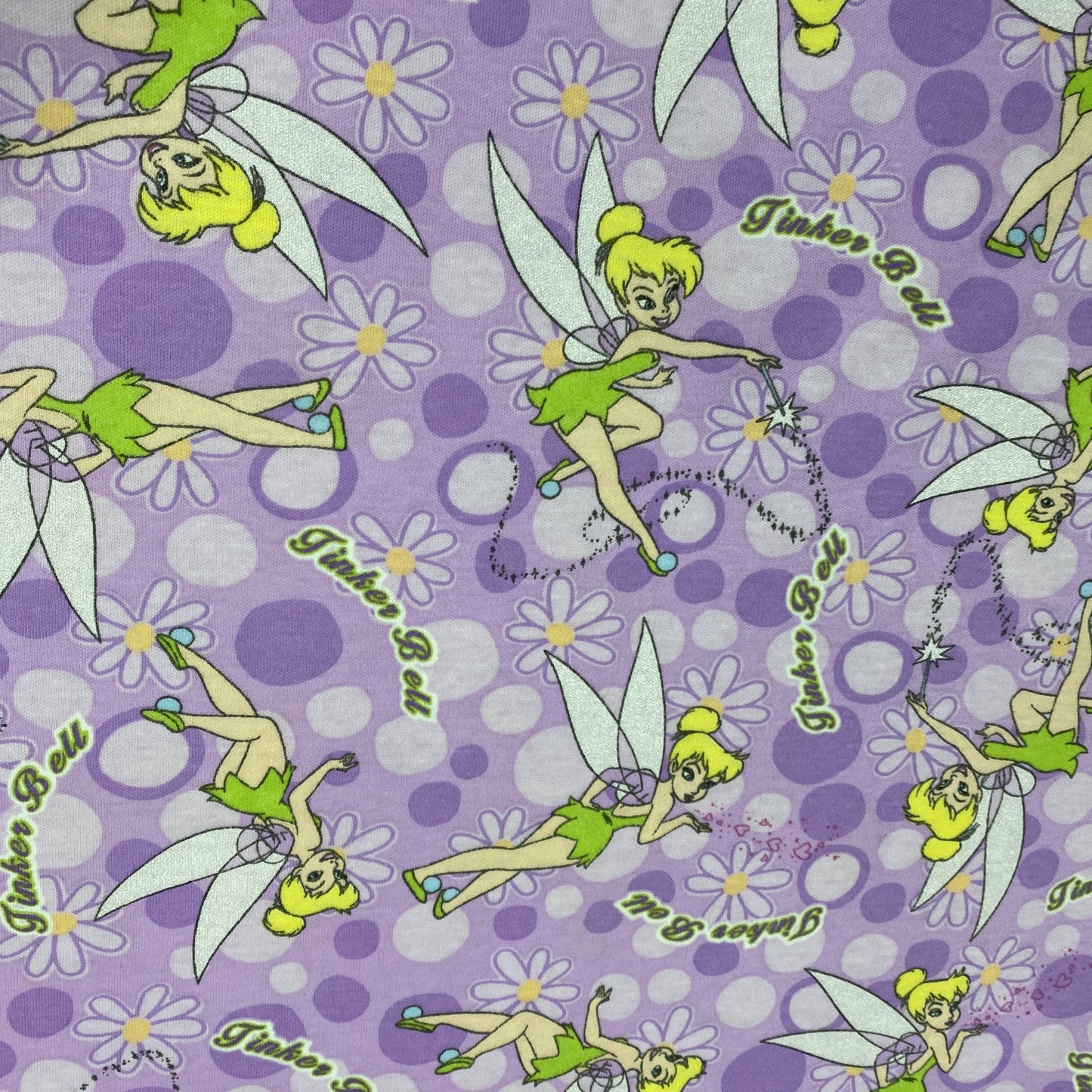 Famous Fairy on Purple Cotton Jersey - Nature's Fabrics