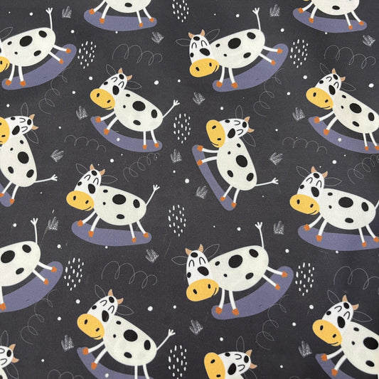 Floating Cows 1 mil PUL Fabric - Made in the USA - Nature's Fabrics