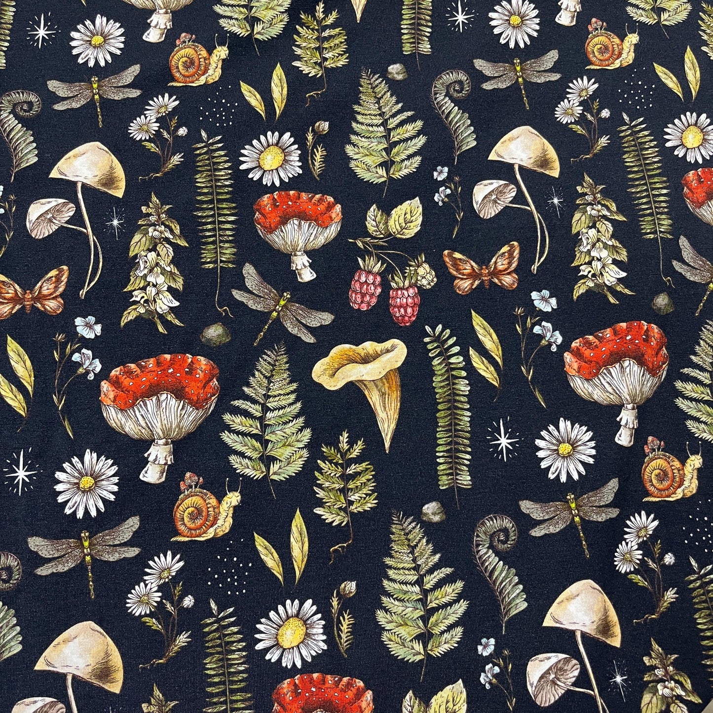 Floral and Fauna on Bamboo/Spandex Jersey Fabric - Nature's Fabrics