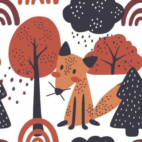 Fox in the Forest 1 mil PUL Fabric- Made in the USA - Nature's Fabrics