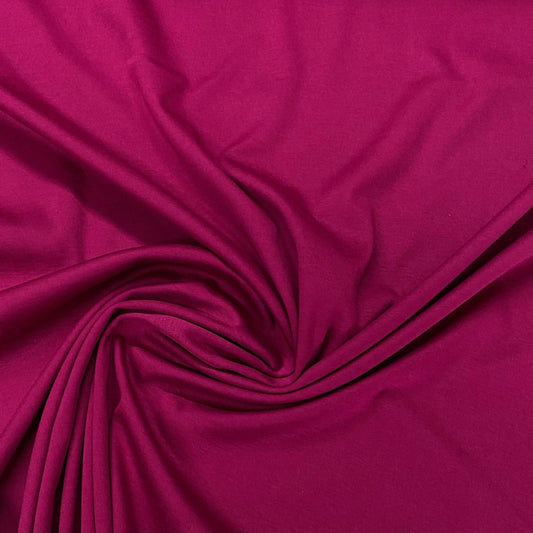 Fuchsia Cotton Interlock Fabric - Nature's Fabrics