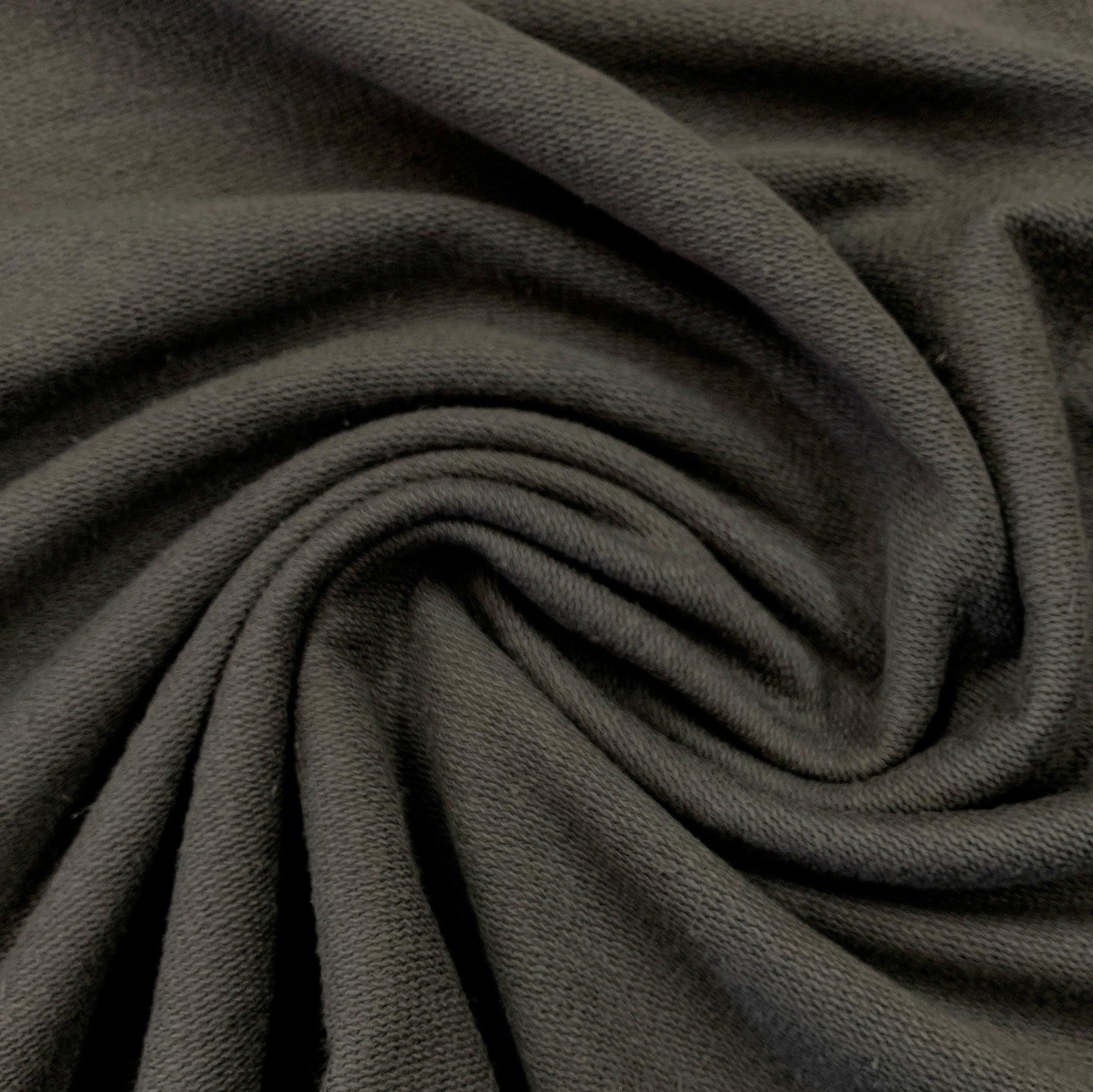 Organic Cotton Spandex Ribbing 280 gsm Wide - Black Organic Cotton Spandex Ribbing 280 gsm Wide - Black