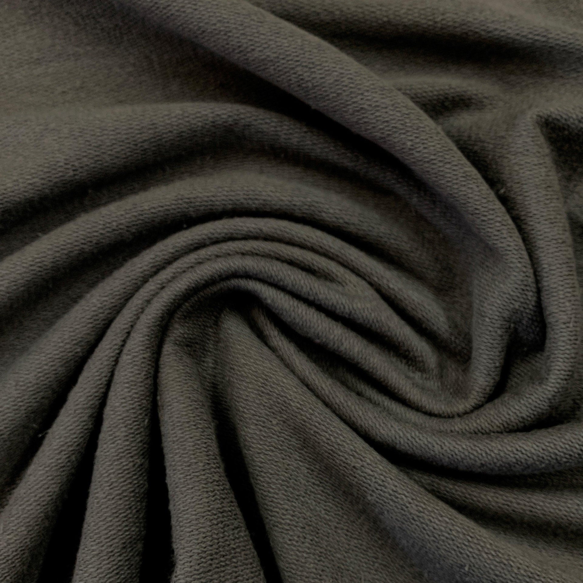 Mediumweight Organic Cotton Fleece - Grown & Made in USA - Graphite