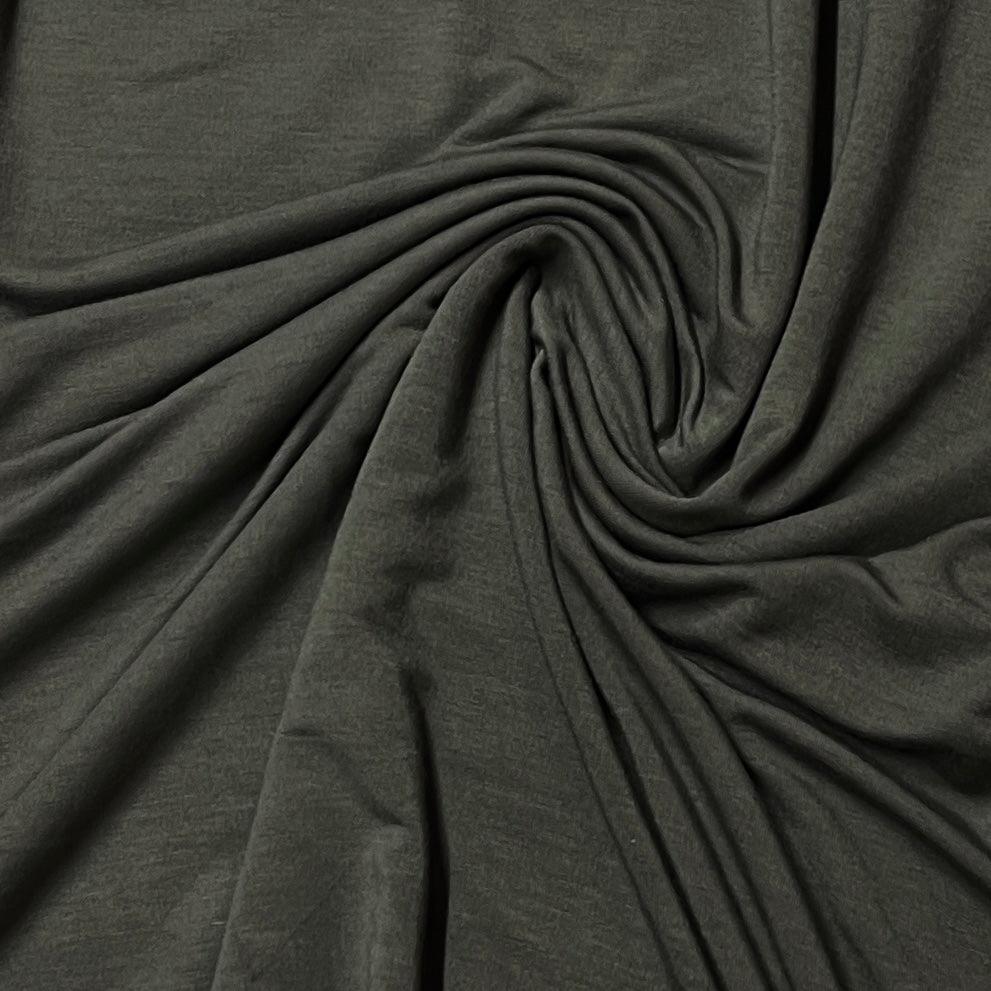 Gray Bamboo Stretch French Terry Fabric - 265 GSM - Nature's Fabrics