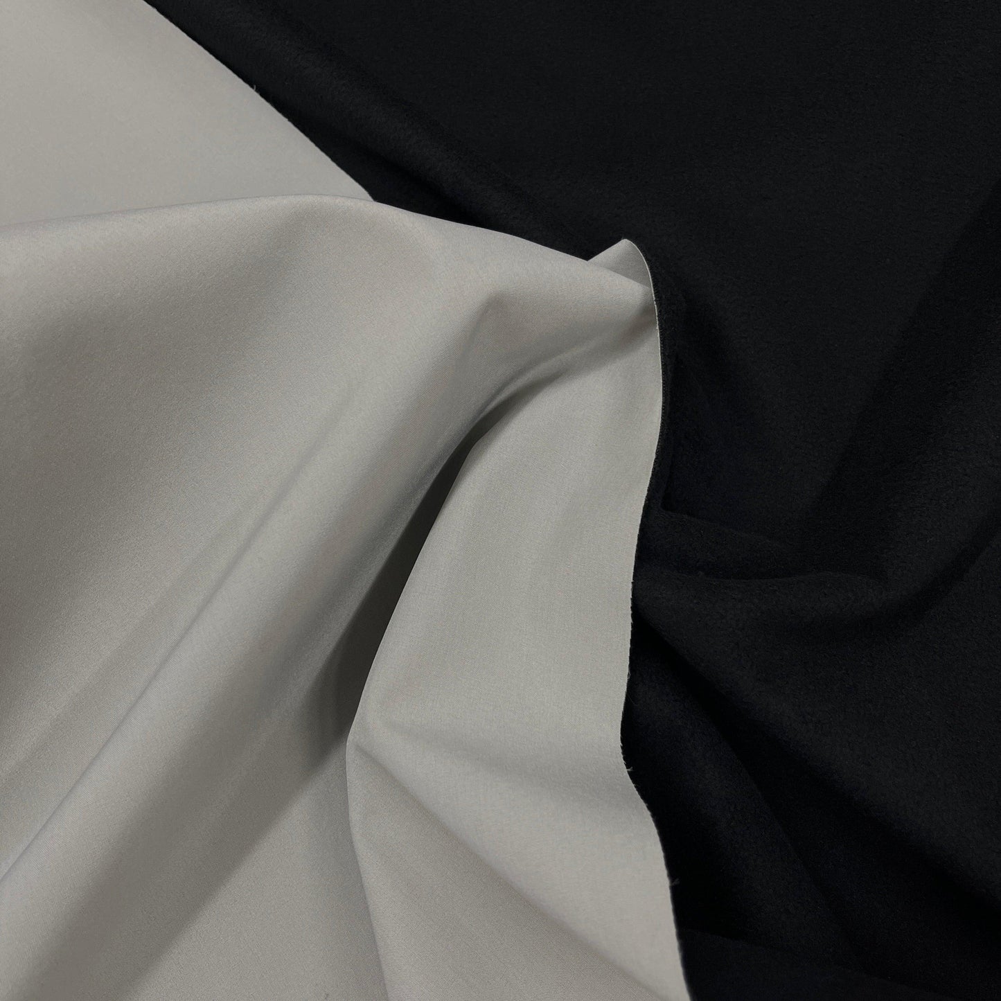 Gray Flint and Black Softshell Fabric - Two Sides - Nature's Fabrics