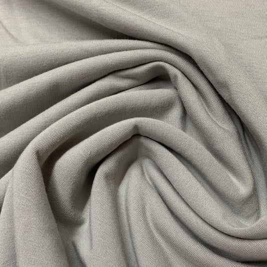 Gray Flint Bamboo Stretch Fleece Fabric - Nature's Fabrics