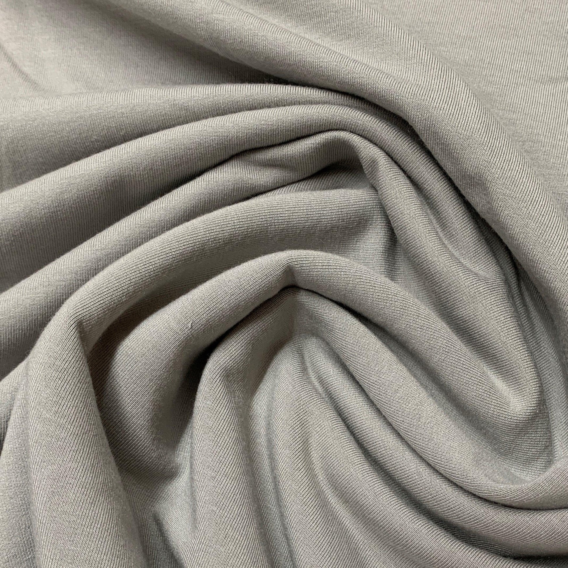 Gray Flint Bamboo Stretch Fleece Fabric - Nature's Fabrics