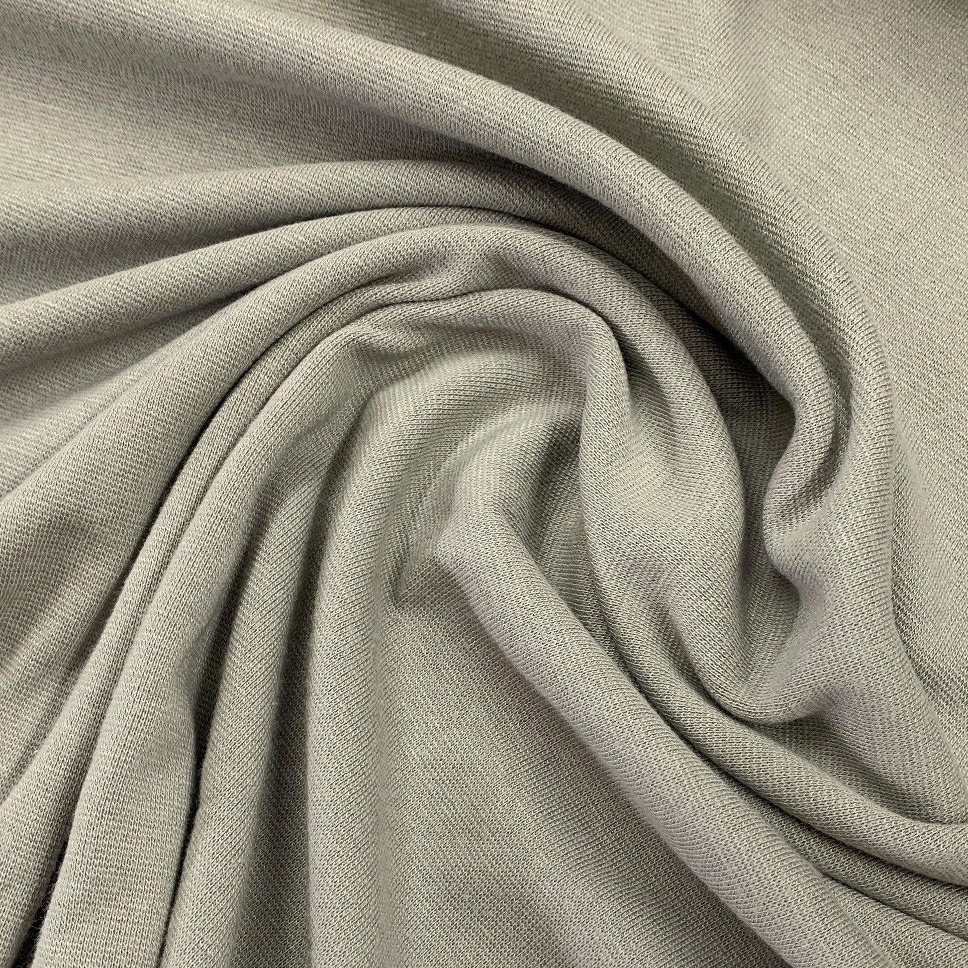 Gray Flint Bamboo/Spandex Rib Knit Fabric - Nature's Fabrics