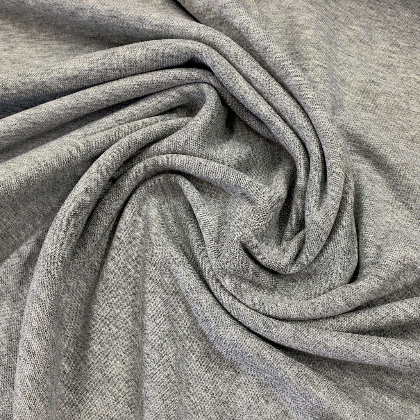 Gray Heather Bamboo/Spandex Rib Knit Fabric - Nature's Fabrics