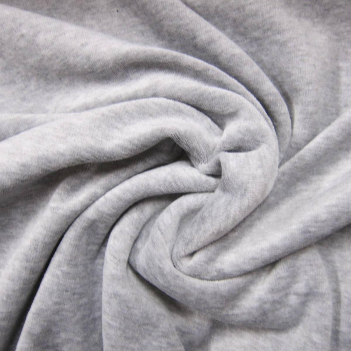 Gray Heather Cotton Velour Fabric - Nature's Fabrics
