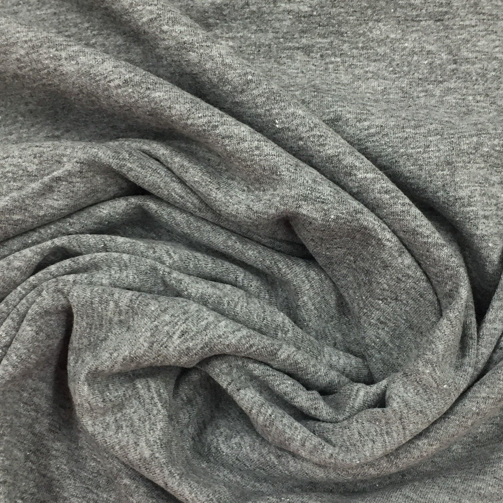 Gray Heather Cotton/Spandex Jersey Fabric - 200 GSM - Nature's Fabrics