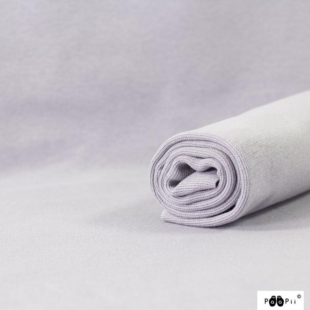 Gray Organic Cotton/Spandex Rib Knit Fabric - Nature's Fabrics