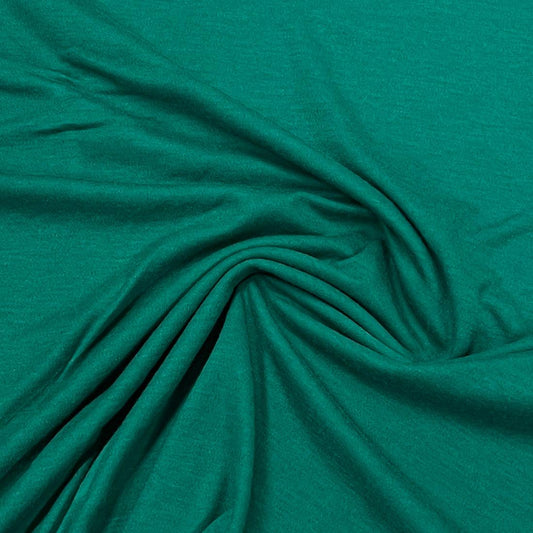 Green Merino Wool Interlock Blend Fabric - Nature's Fabrics