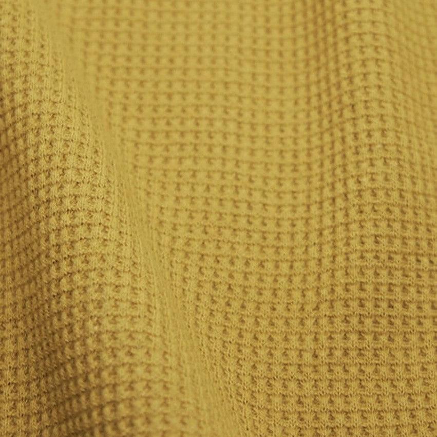 Honey Organic Cotton Thermal Fabric- Grown in the USA - Nature's Fabrics