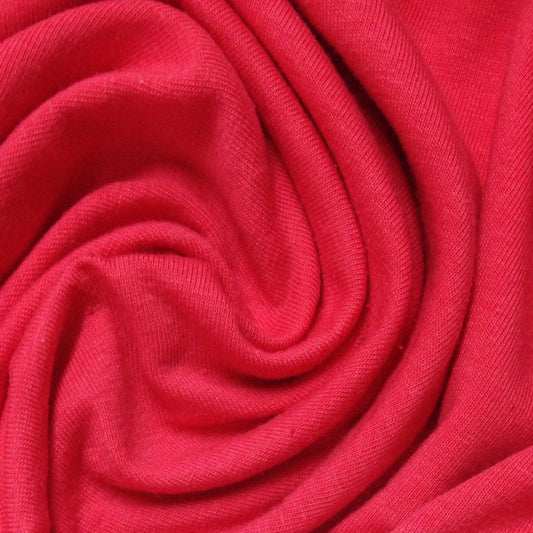 Hot Coral Cotton/Spandex Jersey Fabric - Nature's Fabrics
