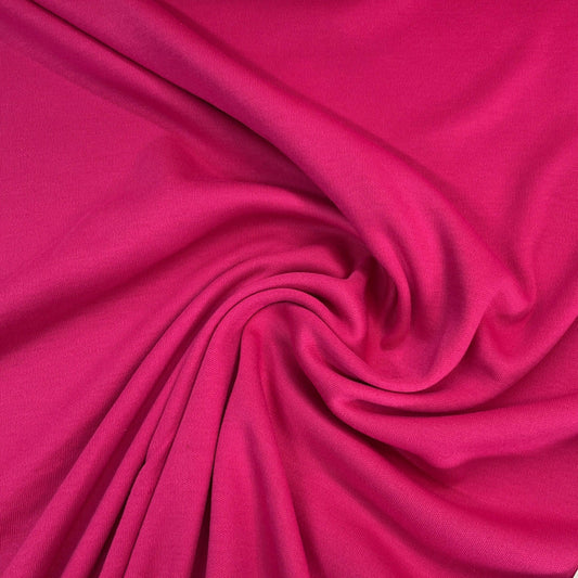 Hot Pink Cotton Interlock Fabric - Nature's Fabrics