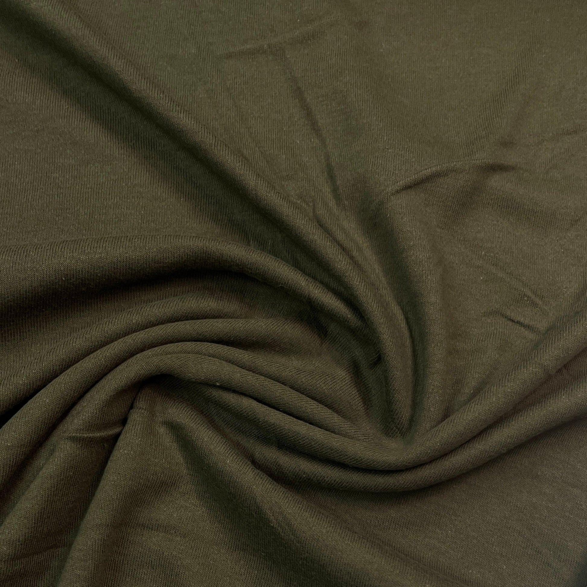 Java Brown Cotton Interlock Fabric - Nature's Fabrics