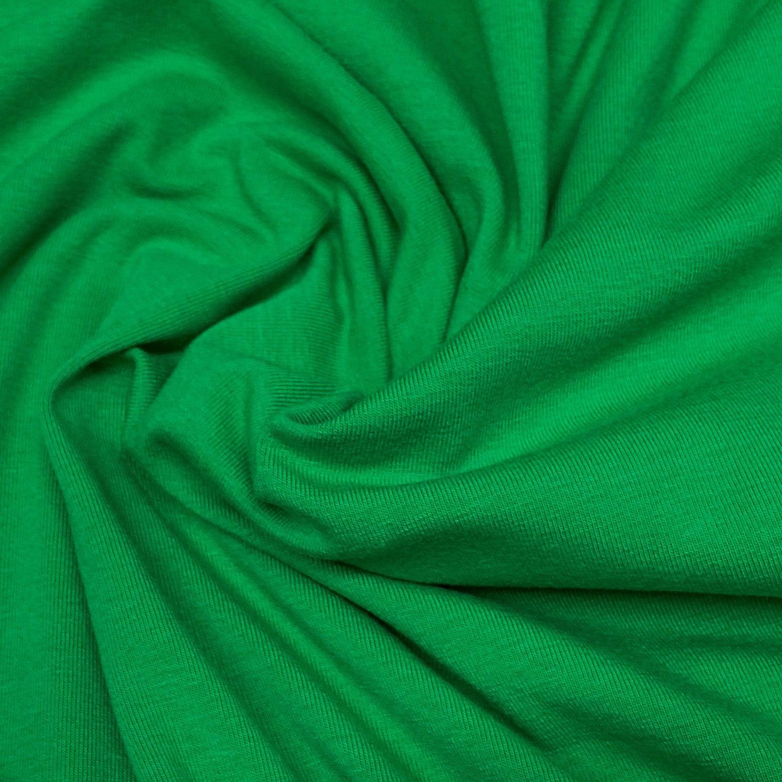 Kelly Green Cotton/Spandex Jersey Fabric - Nature's Fabrics