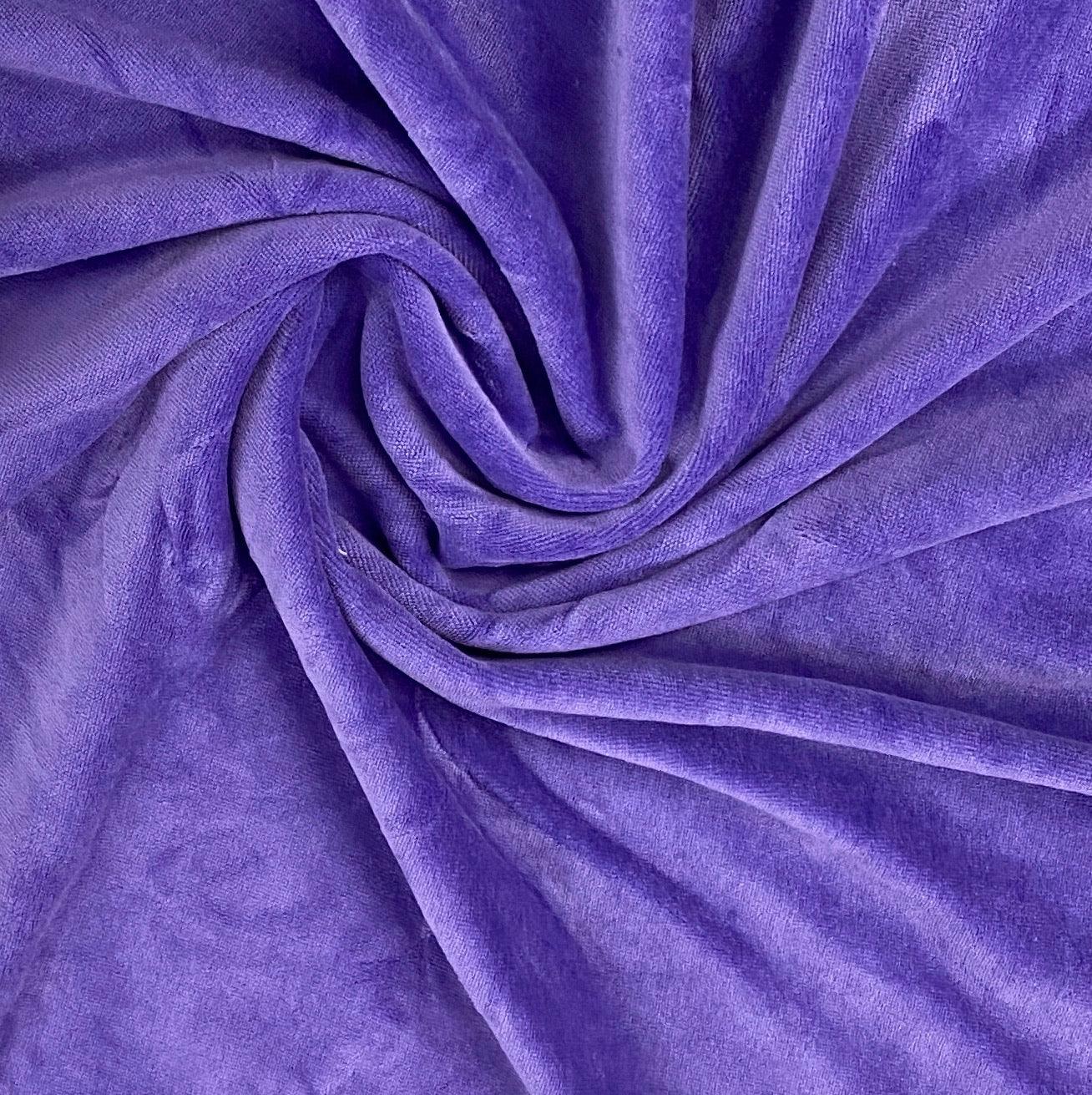 Lavender Cotton Velour Fabric - Nature's Fabrics