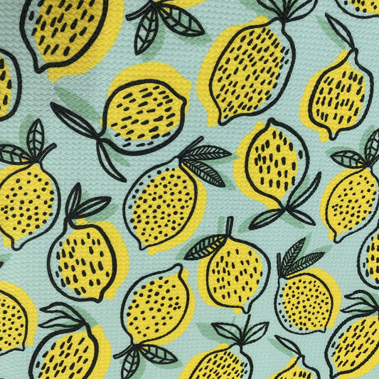 Lemons on Bullet Knit - Nature's Fabrics
