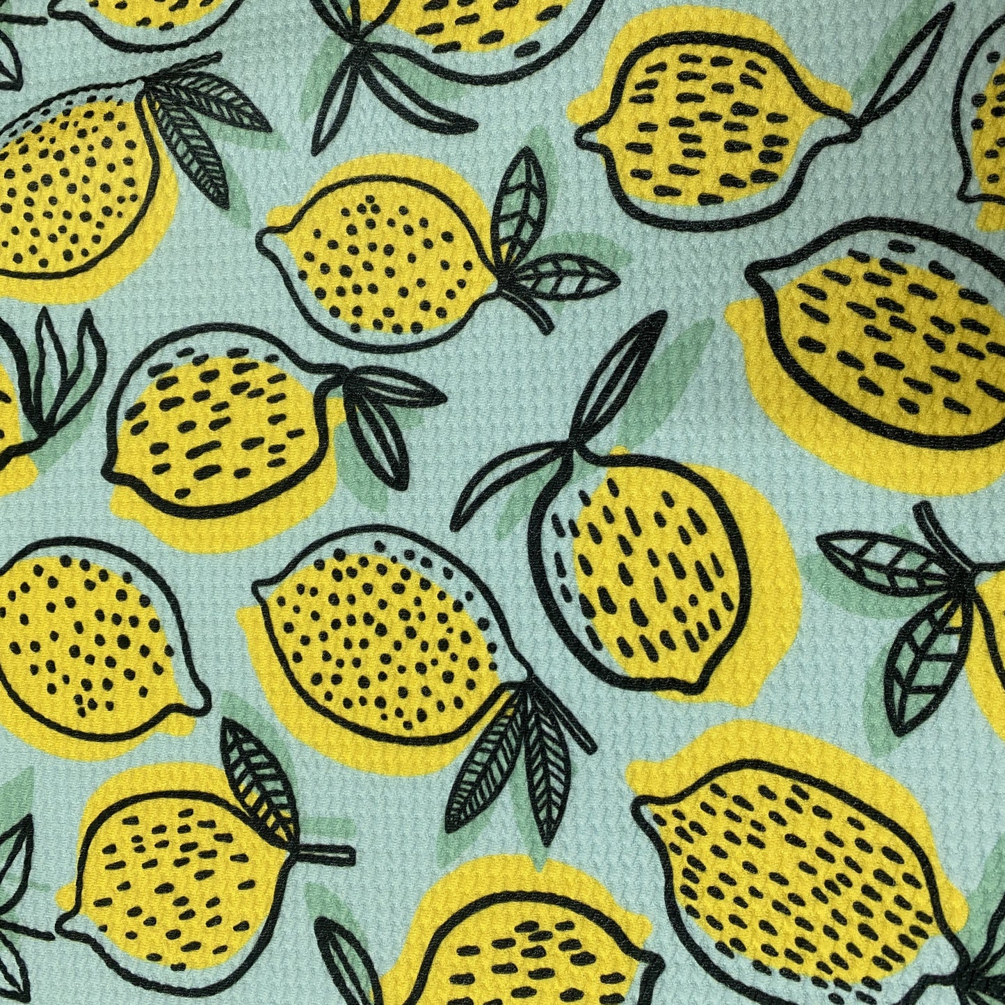 Lemons on Bullet Knit - Nature's Fabrics