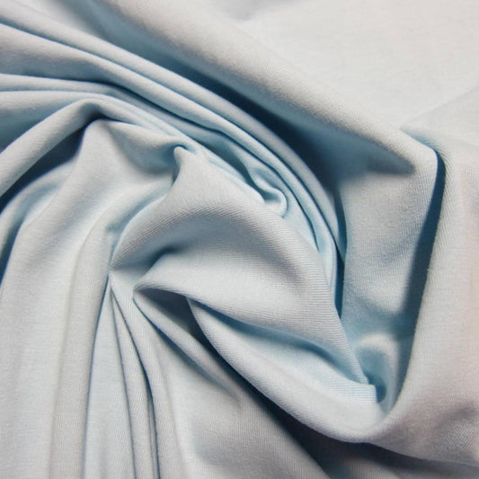 Light Blue Cotton/Spandex Jersey Fabric- 200 GSM - Nature's Fabrics
