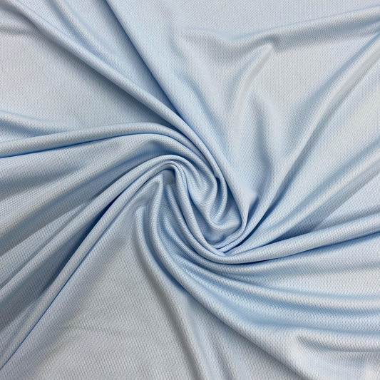 Light Blue Polyester Athletic Wicking Jersey Fabric - Nature's Fabrics