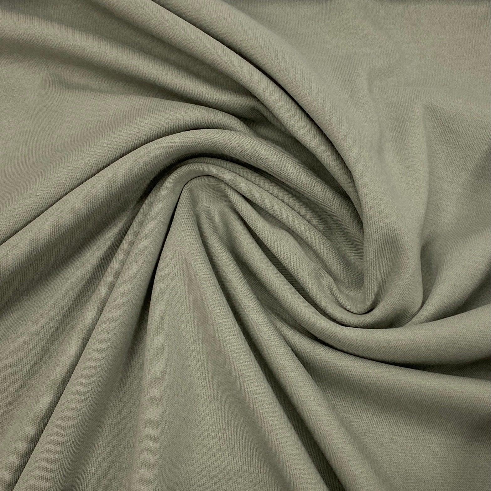 Light Gray Cotton Interlock Fabric - Nature's Fabrics
