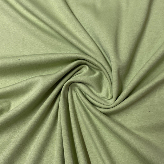 Light Green Cotton Interlock Fabric - Nature's Fabrics