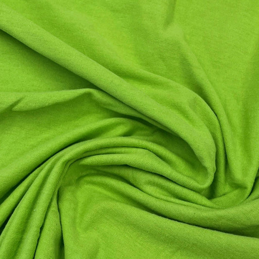 Lime Cotton Jersey Fabric - Nature's Fabrics