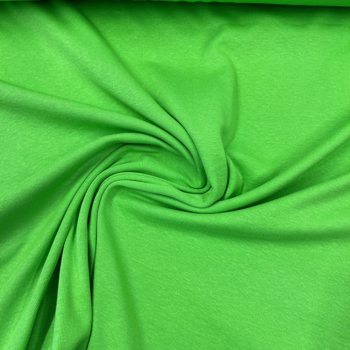 Lime Cotton Rib Knit Fabric - Nature's Fabrics