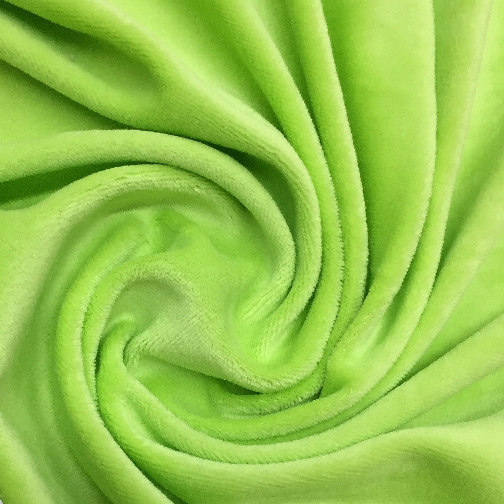 Lime Organic Cotton Velour Fabric, $8.59/yd -Rolls - Nature's Fabrics