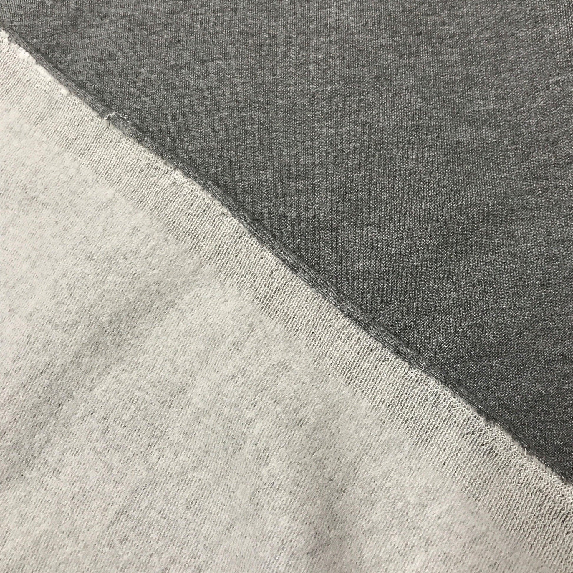 Medium Charcoal Heather Bamboo Stretch Fleece Fabric - 325 GSM - Nature's Fabrics
