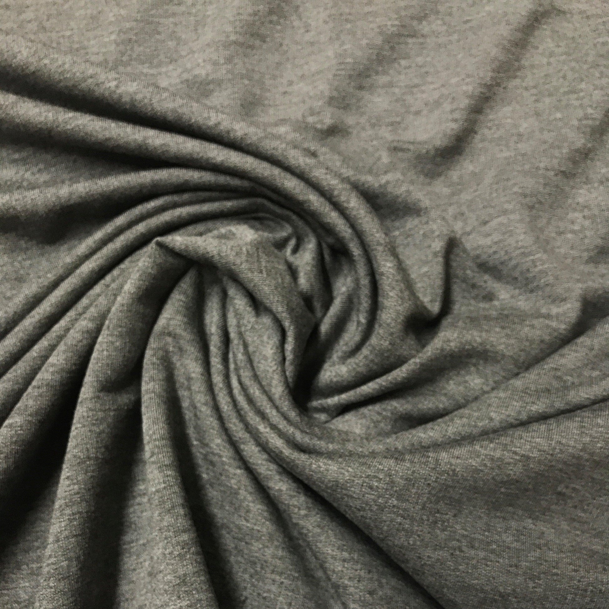 Medium Charcoal Heather Bamboo Stretch Fleece Fabric - 325 GSM - Nature's Fabrics