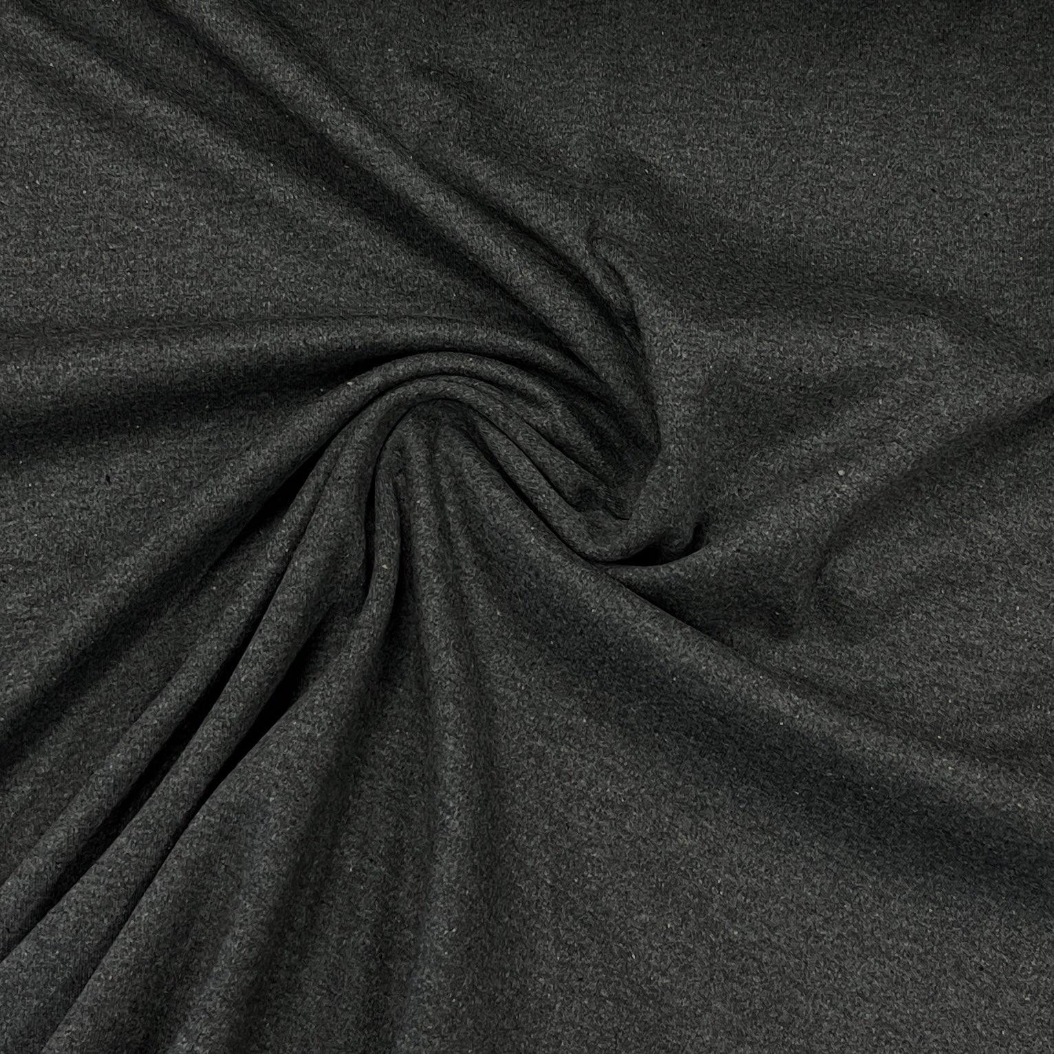 Medium Charcoal Heather Cotton Interlock Fabric - Nature's Fabrics