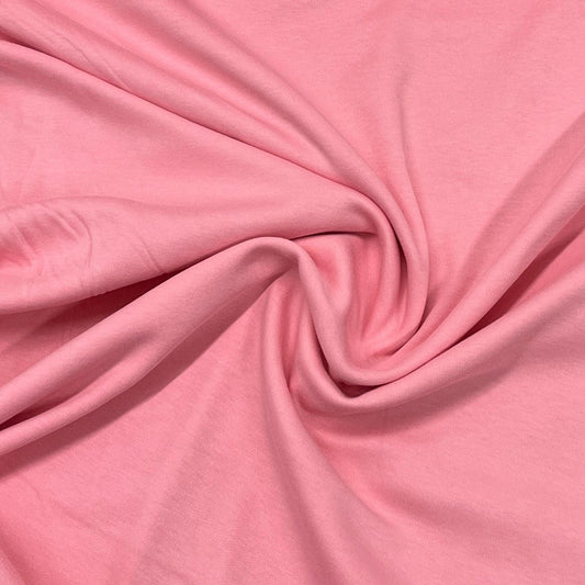 Medium Pink Cotton Interlock Fabric - Nature's Fabrics
