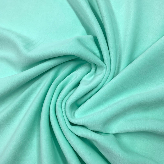 Mint Cotton Velour Fabric - Seconds - Nature's Fabrics