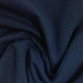 Navy Bamboo Stretch Fleece Fabric - Nature's Fabrics
