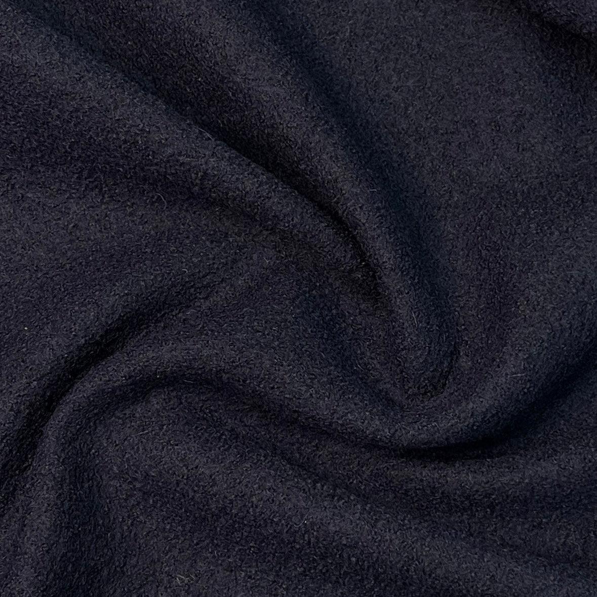 Navy Boiled Wool Fabric by Telio - Nature's Fabrics