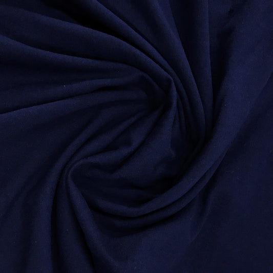 Navy Cotton/Spandex Jersey Fabric - 200 GSM - Nature's Fabrics