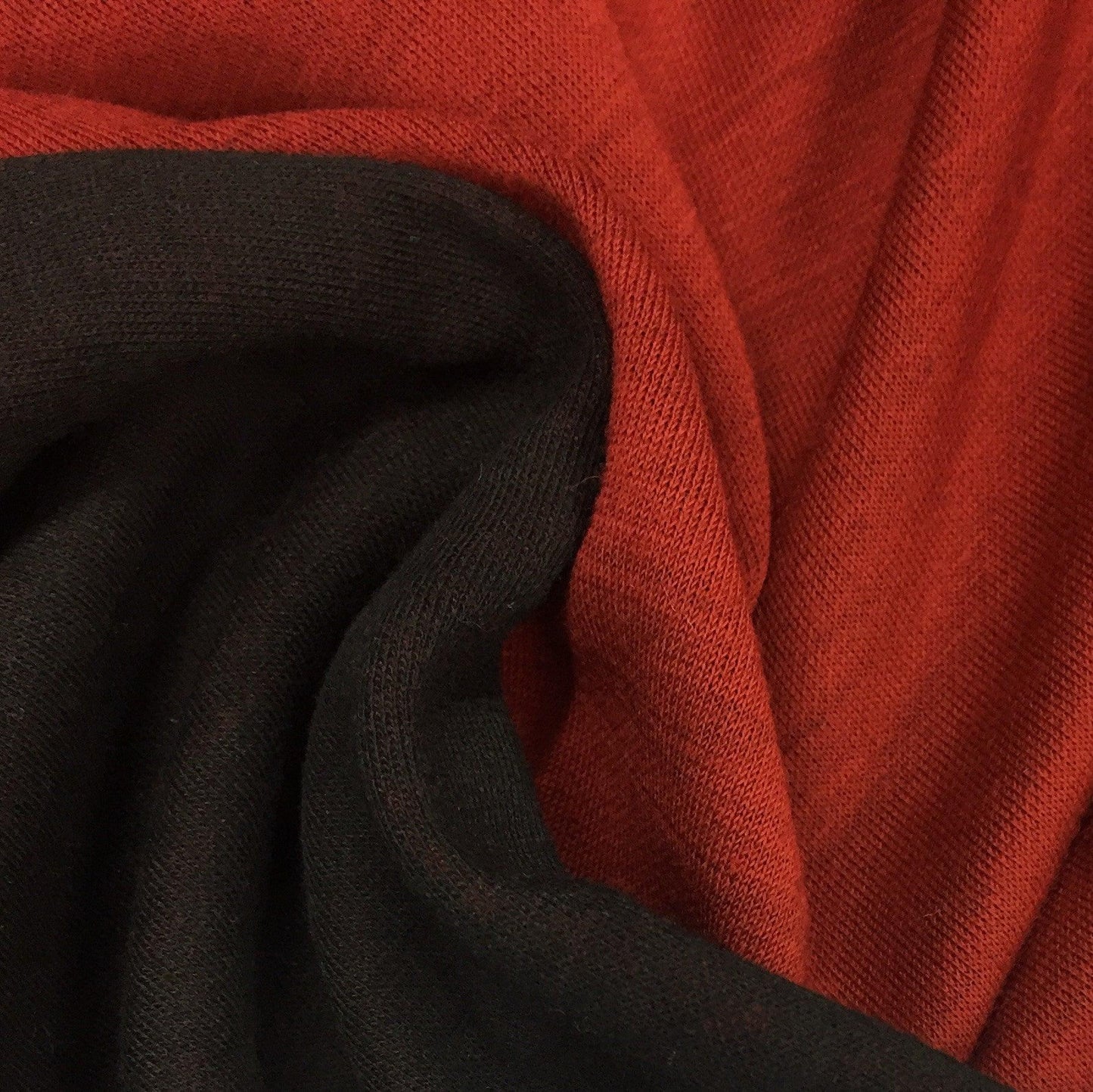 Nova on Black Double-Sided Merino Wool Jersey